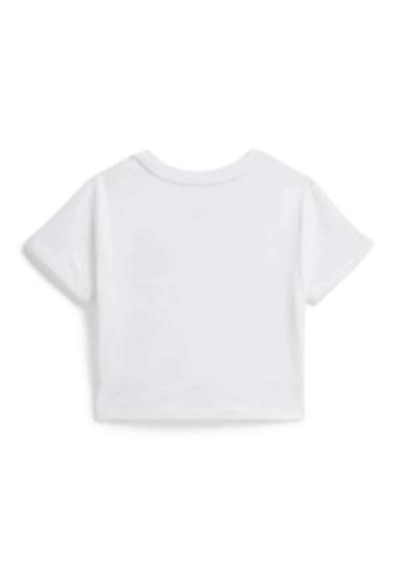 Girls 2-6 Logo Knot-Front Cotton Boxy T-Shirt