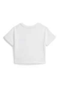 Girls 2-6 Logo Knot-Front Cotton Boxy T-Shirt
