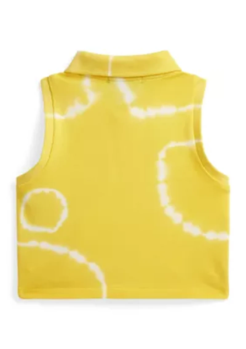 Girls 2-6x Tie-Dye Mesh Boxy Polo Shirt