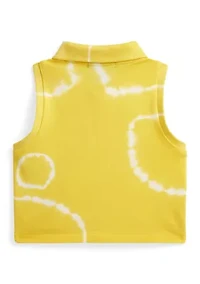 Girls 2-6x Tie-Dye Mesh Boxy Polo Shirt