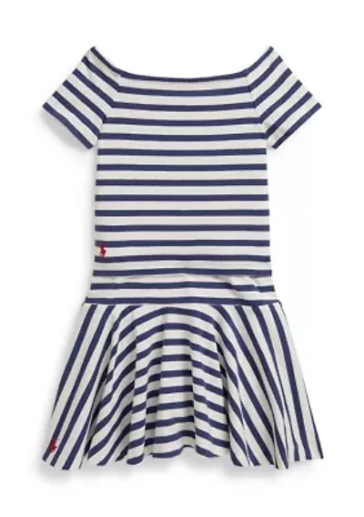 Girls 2-6x Striped Stretch Jersey T-Shirt & Skort