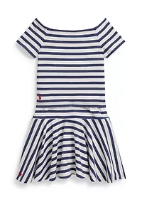 Girls 2-6x Striped Stretch Jersey T-Shirt & Skort