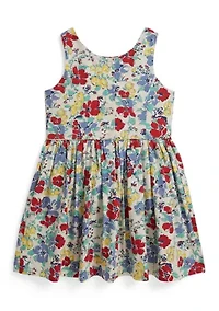 Girls 2-6x Floral Cotton Dress