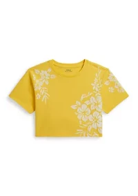Girls 2-6x Floral-Print Cotton Boxy T-Shirt
