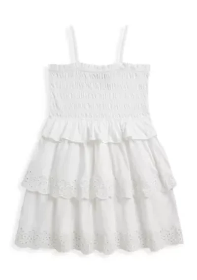 Girls 2-6x Smocked Cotton Jersey Dress