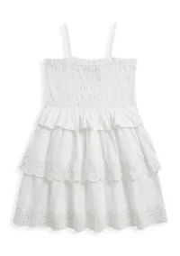 Girls 2-6x Smocked Cotton Jersey Dress