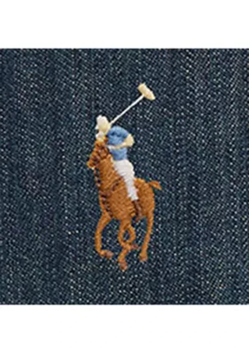 Girls 2-6x Belted Indigo Denim Shirtdress