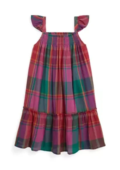 Girls 2-6x Plaid Cotton Madras Dress