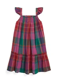 Girls 2-6x Plaid Cotton Madras Dress