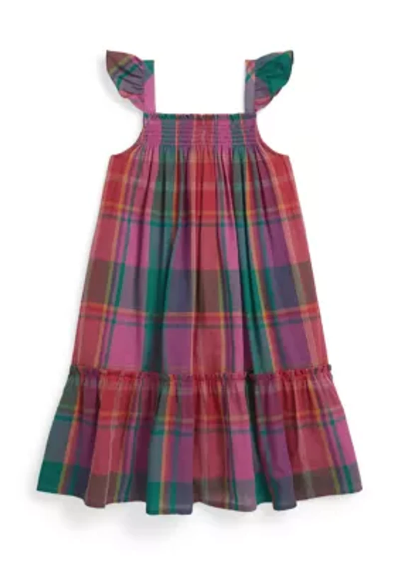 Girls 2-6x Plaid Cotton Madras Dress