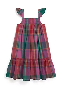 Girls 2-6x Plaid Cotton Madras Dress