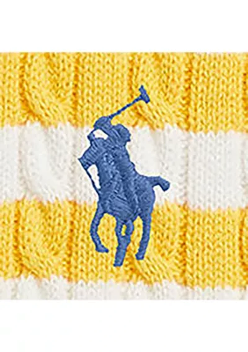 Girls 2-6x Striped Mini-Cable Cotton Cardigan