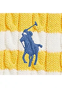 Girls 2-6x Striped Mini-Cable Cotton Cardigan