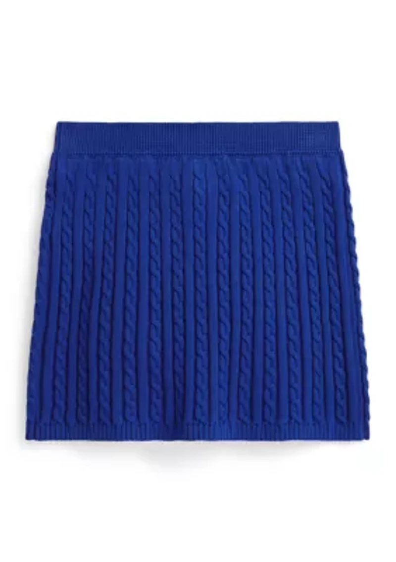 Girls 2-6x Mini-Cable Cotton Skirt