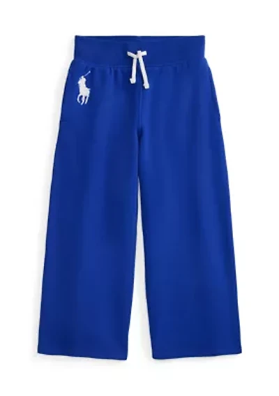 Girls 2-6x Big Pony Fleece Wide-Leg Sweatpant