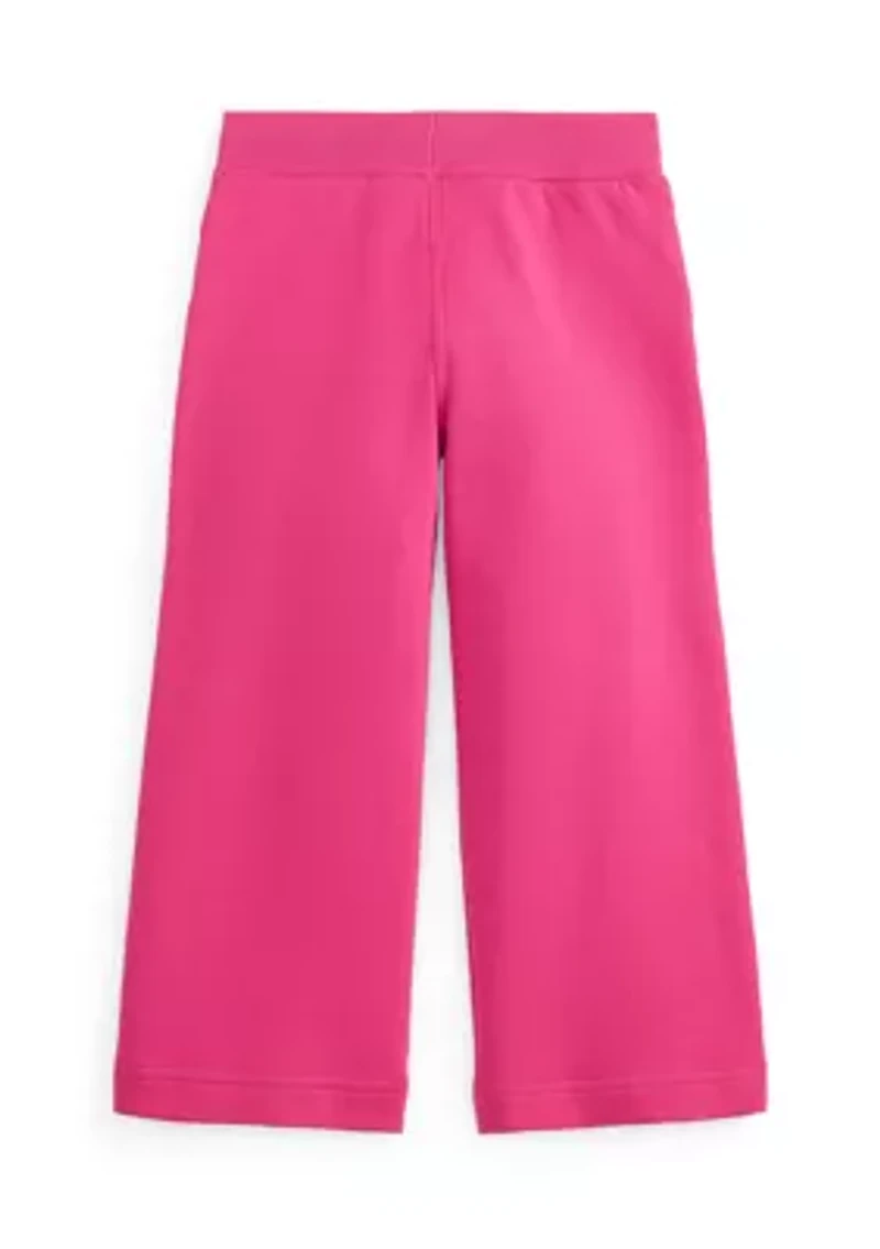 Girls 2-6x Wide-Leg Double-Knit Sweatpant