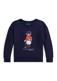 Girls 2-6x Polo Bear Fleece Boxy Sweatshirt