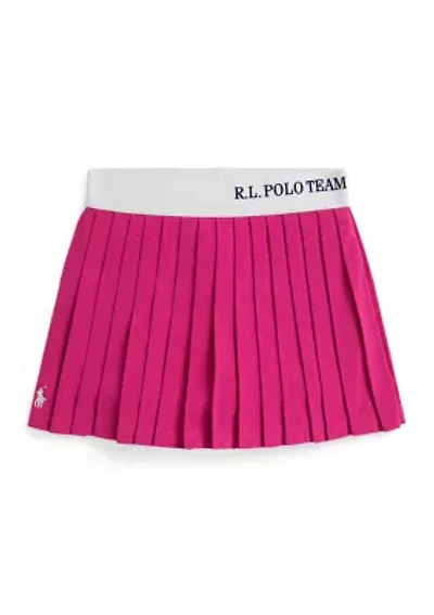 Girls 2-6x Polo Team Pleated Stretch Skort