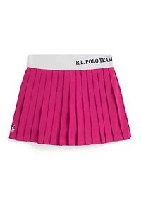 Girls 2-6x Polo Team Pleated Stretch Skort