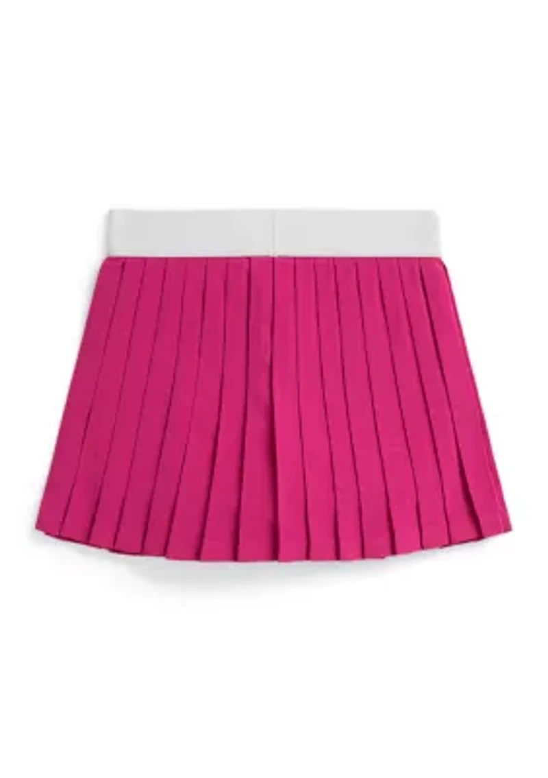 Girls 2-6x Polo Team Pleated Stretch Skort
