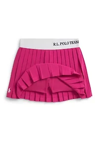Girls 2-6x Polo Team Pleated Stretch Skort