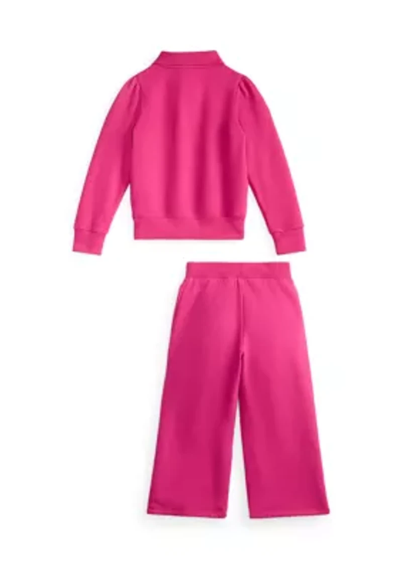 Girls 2-6x Big Pony Fleece Polo Shirt & Pant Set