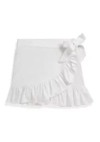 Girls 2-6 Ruffled Stretch Mesh Wrap Skort
