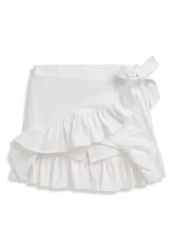 Girls 2-6 Ruffled Stretch Mesh Wrap Skort