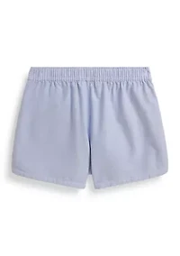 Girls 2-6x Cotton Oxford Pull-On Shorts