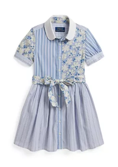 Girls 2-6x Cotton Poplin Fun Shirtdress