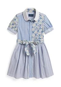 Girls 2-6x Cotton Poplin Fun Shirtdress
