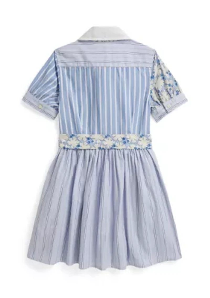 Girls 2-6x Cotton Poplin Fun Shirtdress