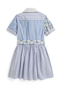 Girls 2-6x Cotton Poplin Fun Shirtdress