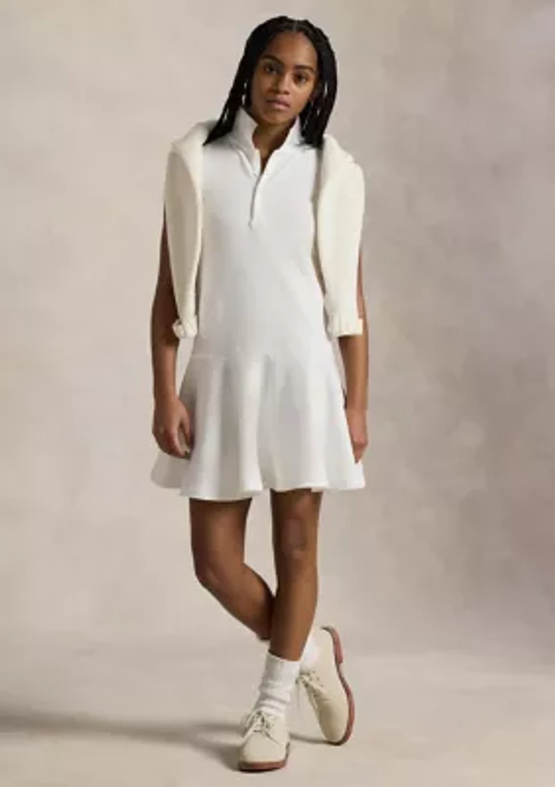 Girls 7-16 Stretch Mesh Polo Dress