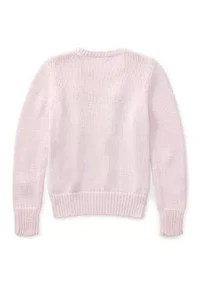 Girls 7-16 Flag Cotton Crewneck Sweater