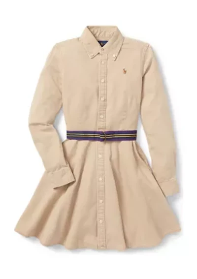Belted Cotton Chino Shirtdress