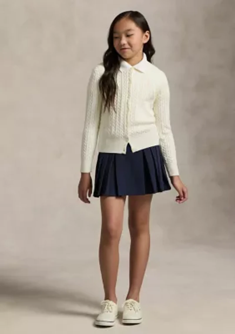 Girls 7-16 Pleated Ponte Skort