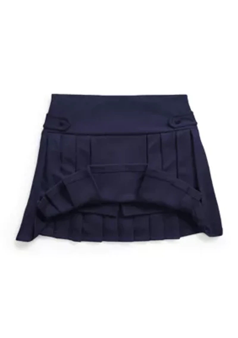 Girls 7-16 Pleated Ponte Skort