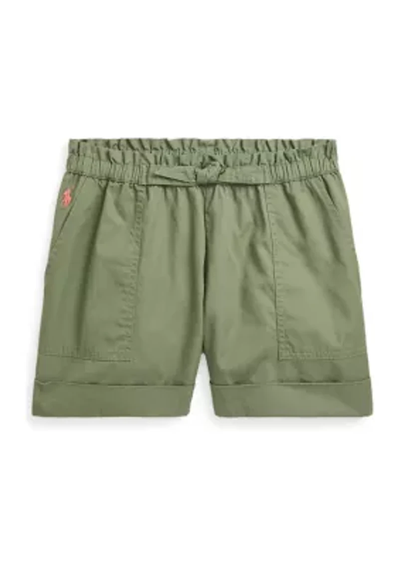 Girls 7-16 Cotton Twill Camp Shorts