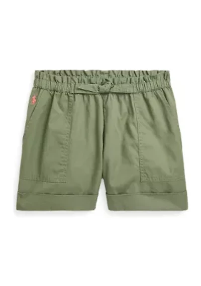Girls 7-16 Cotton Twill Camp Shorts