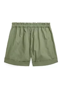 Girls 7-16 Cotton Twill Camp Shorts