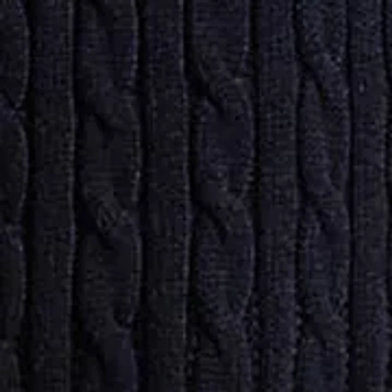 Girls 7-16 Cable-Knit Cotton Polo Sweater Dress