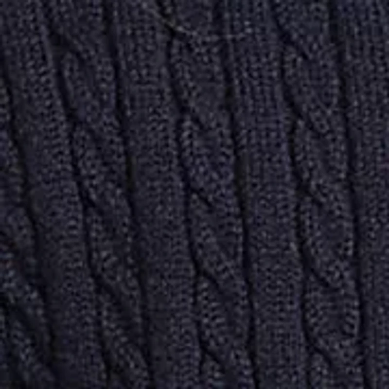 Girls 7-16 Mini-Cable Cotton Full-Zip Hoodie