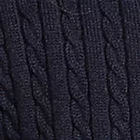 Girls 7-16 Mini-Cable Cotton Full-Zip Hoodie