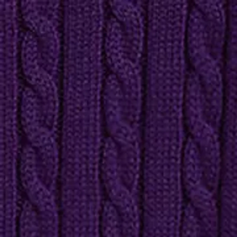 Girls 7-16 Mini-Cable Cotton Full-Zip Hoodie