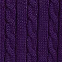 Girls 7-16 Mini-Cable Cotton Full-Zip Hoodie