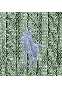 Girls 7-16 Mini-Cable Cotton Full-Zip Hoodie
