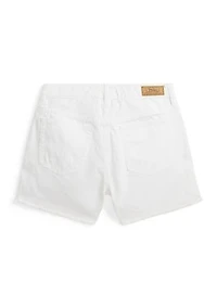 Girls 7-16 Frayed Hem Cotton Denim Shorts