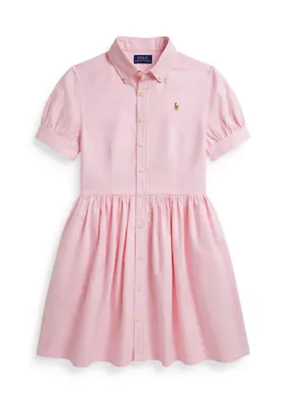 Girls 7-16 Cotton Oxford Shirtdress