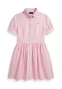 Girls 7-16 Cotton Oxford Shirtdress